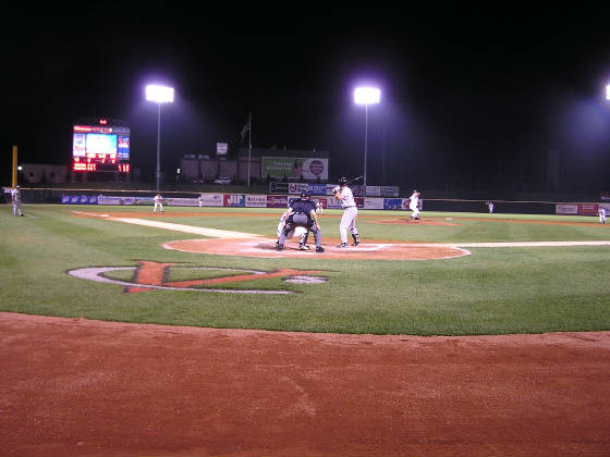 Field level from behind Home Plate